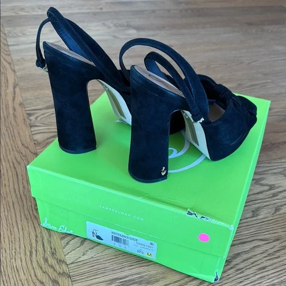 Sam Edelman Kristen Black Suede 8.5 - Picture 7 of 12